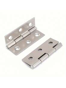 70 piezas de bisagras planas de acero inoxidable pulido - para puertas de gabinete, ventanas del hogar y cajas de madera | Accesorios esenciales de ferretería para el hogar - Multicolor - Ver 8