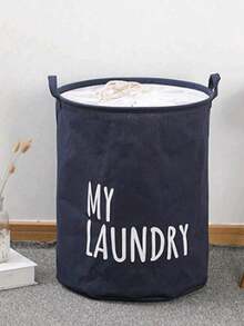 Foldable Waterproof Fabric Laundry Basket, Large Size Dirty Clothes Storage Bin, Bathroom Toy Organizer, Minimalist & Practical