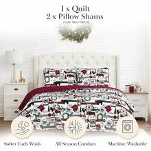 Full/Queen Quilt Bedding Set, Microfiber Quilts Queen Size, Coverlet, Stain & Pet Hair Resistant Bedding, Full Size Bedspread With 2 Pillow Shams, Bone, 2025 - 歡樂小鎮 - 查看 2
