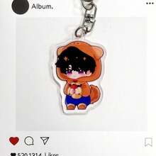 1 قطعة قلادة علاقة مفاتيح من الأكريليك، شخصية كرتونية جذابة للعلاقات العميقة، هدايا للصديقات والأصدقاء، عيد الميلاد، عيد الفصح، عيد الحب