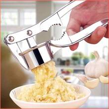 Premium Exquisite Stainless Steel Garlic Press - Manual Design, Easily Crush Garlic And Ginger, Durable And Sturdy, Suitable For Daily Home Kitchen Quick Cooking, Easy To Clean Without Electricity, Ergonomic Handle Enhances Comfort