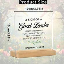 Meilleur cadeau de leadership - Cadeau de remerciement pour le patron/mentor - Plaque de décoration de bureau en acrylique