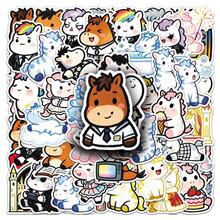 50张贴纸，可爱卡通动物创意可重复使用贴纸，适合万圣节、圣诞节、复活节等节日装饰，也可用于DIY装饰水瓶、笔记本电脑、滑板等，充满活力的涂鸦套装，也可用于日记本、剪贴簿、派对用品，非常适合冬季和新年。 - 彩色 - 查看 6