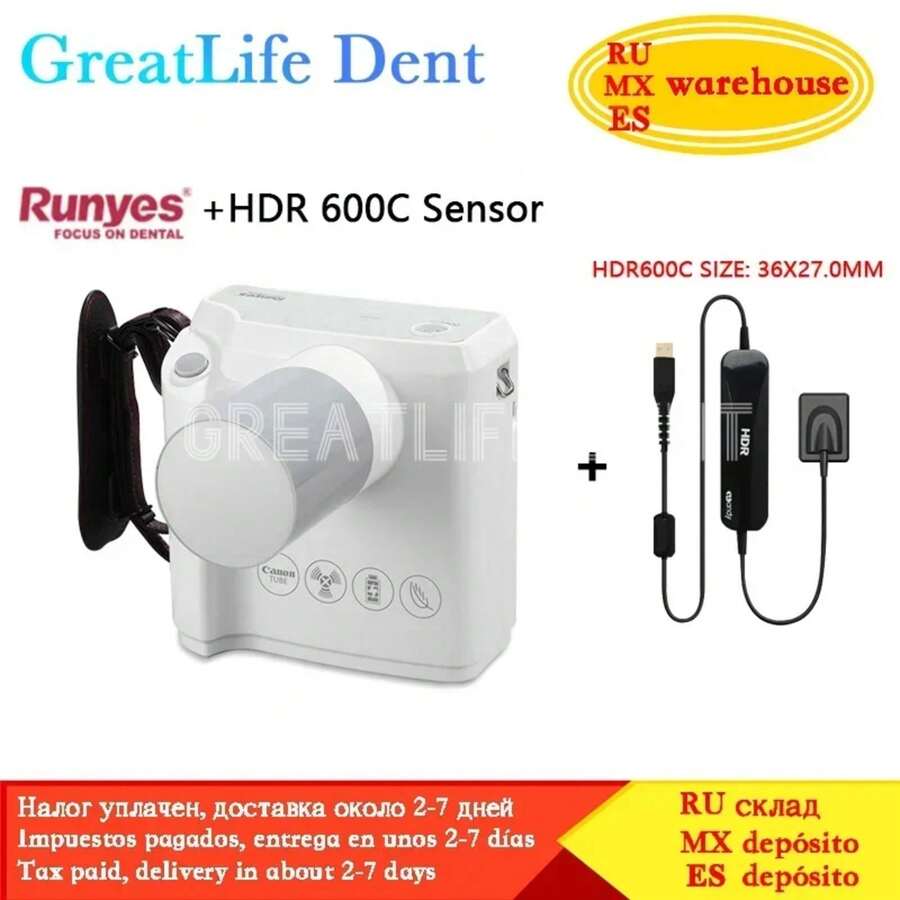 USA Mexico UK EU In Stock GreatLife Dental Hyperlight Portable Digital X-Ray RVG Sensor Machine System Rx Camera - X Ray5 HDR 600C - 查看 1