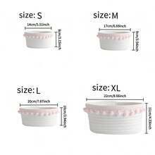 Mehrstufiger Seil gewebter Aufbewahrungskorb für Zuhause, Schreibtisch für Stifte, Taschentücher, Süßigkeiten, Snacks, Spielzeug, Unordnung Organizer, Bad, Schlafzimmer, Kosmetik, Make-up Organisation