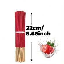 高品质红草莓香薰棒 - 持久草莓香气，带有木质香调，水果冥想瑜伽居家办公派对节日礼物，缓解疲劳，持久留香（不易散失，燃烧均匀） - 奶油草莓 - 查看 6