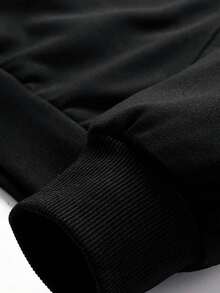 Kit Of 2 Hooded Sweatshirts, Casual Basic Style, Unisex Winter Set - - 白色/黑色 - 查看 2