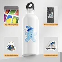 50PCS Ice And Snow Christmas Day Decoration Graffiti Stickers DIY Decorative Decals Phone Case Laptop Diary Guitar Cups Stationery Waterproof Stickers - Multicolor - View 9