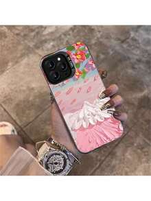 Funda Antigolpes para  16 15 14 13 12 11 Pro Max 16 15 14 12 13 XR 7 Plus XS 8 SE con Diseño de Flores y Protección Acolchada, Funda Antigolpes,Cubierta Resistente a Caídas,Funda de Teléfono Elegante,Bordes Reforzados - Multicolor - Ver 2
