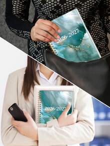 1本2026-2027学年月度计划本，5.6英寸 x 8.0英寸，24个月每日/每周/每月计划本，2026年1月至2027年12月，学校及办公用品，返校季，2026新年礼物