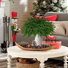 30 pezzi Rami artificiali di pino di Norfolk - 36 cm di lunghezza, aghi densi, plastica verde natalizia durevole, decorazione per interni/esterni, corone, centrotavola - BOTRIVIA, decorazione natalizia realistica (30 pezzi), decorazione centrotavola stagionale, fogliame realistico, struttura robusta, decorazione per la casa