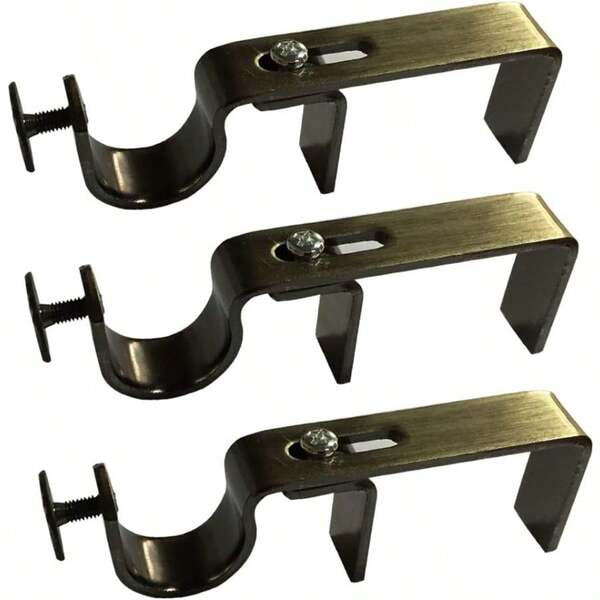 NoNo Bracket Outside Mounted Blinds Curtain Rod Bracket Attachment Brass Set Of 3