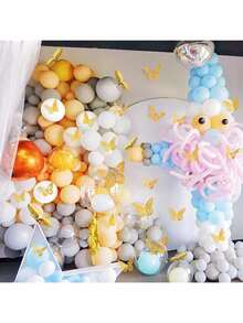 3D Wall Decor 48 Pcs 4 Styles 3 Sizes Gold Decorations Birthday And Party Celebrations Removable Stickers - 48件黃金 - 查看 3