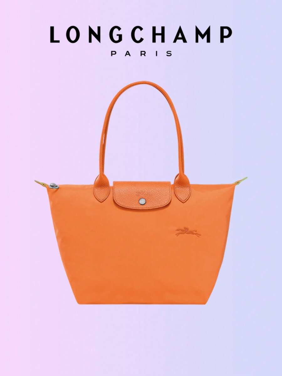 Longchamp Women's Folding Tote Bag with Top Handle - Large Capacity Shopper Shoulder bag, Ideal Gift for Girlfriend - 橘色 - 查看 1