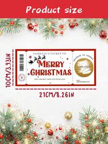 Customized Christmas Tickets, Personalized ID Cards, Customized Boarding Passes, Christmas Gifts, Christmas Scratch Cards, Tickets To Any Destination. Christmas Gifts For Family And Friends. - Red - View 15