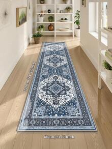 Faux Cashmere Area Rugs For Bedroom, Bohemian Style, Cool Rugs Living Room, 1 Count Home Decor Carpet, Washable Runner Rug, Mat Home Decor For Kitchen, Bathroom, Dining, Fluffy And Simple, Create A Unique, Niche, And Cozy Vibe - Blue - View 14