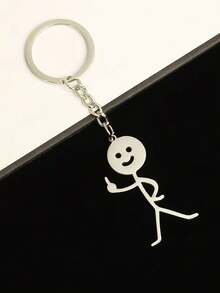 趣味涂鸦钥匙扣，幽默造型不锈钢钥匙扣，不锈钢人偶，钥匙扣吊坠 - 情人节男士礼物的完美之选，适合装饰包包和汽车配件，个性化钥匙扣 - 彩色 - 查看 6