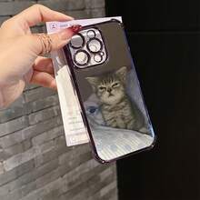 Cute Funny Cat Meme Phone Case Compatible With For Iphone Models 17, 16E, 16, 15, 14, 13, 12, 11 Mini, Pro, Max, Air, X, XR, XSMAX, 8, 7 Plus, Featuring A Transparent Soft Back For Drop Protection, Phone Case, Handy Cover/Case - Màu hỗn hợp 1 - Xem 4