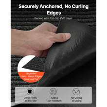 Front Door Mat, 8 X 4 Ft Commercial Floor Mat For Indoor And Outdoor, Stylish Striped Industrial Carpet With PVC Backing, Heavy Duty Washable Entry Rug For Hallway, Balcony, Garage, Grey - 8 x 4 英尺 - 查看 4