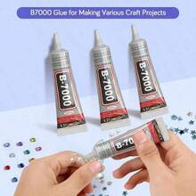 B7000 透明珠宝胶水，防水柔性粘合剂，细尖，适用于金属、玻璃、织物、水钻、手机和鞋子维修、DIY工艺品和珠宝制作。 - 透明 - 查看 3