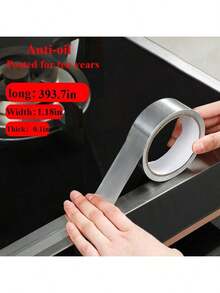 1 Roll Aluminum Foil Tape, Caulk Strip, Self-Adhesive Waterproof And Mildew-Resistant Tape For Bathtub, Bathroom Shower, Toilet, Kitchen, Basin Edges - Multicolor - View 13