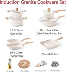 Cooking Sets - Beige Cookware+Grill Pan - View 2