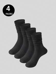 2 双/4 双女童针织袜，过膝袜，女童舒适踝袜，女童舒适及膝袜，春夏