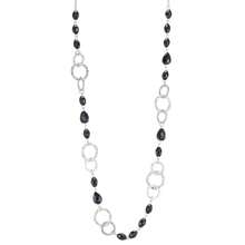 Noessla Layered Long Necklaces For Women Crystal Beaded Statement Necklace Sweater Silver Chain With Gifts Box Jewelry{Inchcolor_nameinch:Inch35-Blackinch} - 35-黑色 - 查看 1