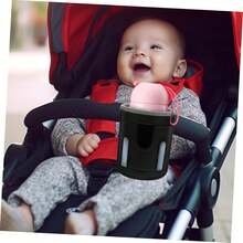 Portavasos para Carro sostenedor de Botella portavasos para Bebidas Accesorios para carriola Accesorio para Cochecito Estante para Bebidas Universal Porta biberones AbS Black - 1 - Ver 8