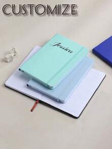 Custom A5 Strap Notebook, PU Hard Leather, Simple Design, Thick Skin Feeling, Ballpoint Pen Set, Business Book, Conference Book, Office Notebook, Student Diary, Student Supplies, Back To School, School Supplies, Taking Notes, Learning Writing, Work Book, Office,Christmas Gift Supplies