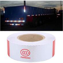 Cinta Reflectante Al Aire Libre Rojo Blanco Impermeable Autoadhesivo  Reflector de PrecaucióN Conspicuidad Punto Cinta Para Coches Remolques - 1 - Ver 8