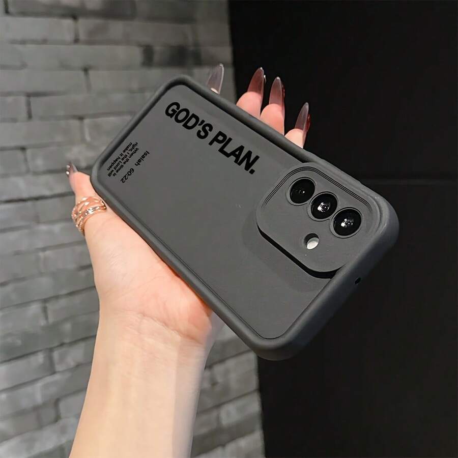 God Plan Phone Case Suitable For Galaxy A26 A36 A55 A35 A06 A16 A05 A14 A24 A34 A54 A15 A05S A25 A23 A33 A53 A73 A13 4G 5G Shockproof Soft TPU Back CoverGIF-FOR-YOU Christmas Phone Case - 款式1(1件) - 查看 1