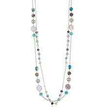 Noessla Layered Long Necklaces For Women Crystal Beaded Statement Necklace Sweater Silver Chain With Gifts Box Jewelry{Inchcolor_nameinch:InchGreeninch} - 綠色 - 查看 1