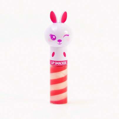 Lip Smacker Lippy Pal Swirl Lip Gloss Bunny – Bálsamo Labial Infantil con Sabor Hopping Caramel Corn – Hidratante, Aroma Dulce a Palomitas de Caramelo, Diseño de Conejito 1.2 oz