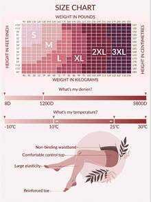 1 Piece Women's 80 Den Soft Opaque Tights, Cozy - 黑色 - 查看 4