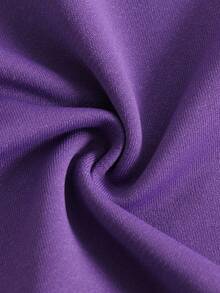 Tween Boy Casual Simple Skateboard Pattern Sporty Style Sweatshirt Boys Long Sleeve Hooded Sweatshirt Autumn And Winter Student Boys Clothing - Purple - View 4