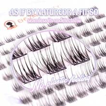 ZxsaUped Eyelas Clusters C Curl 8-14mm Cluster Eyelas Extensions Wispy Wit No Plastic Feel Ultra-Soft Indidual Lases Wit Tin Band New Comt - Aurora StyleIndividual Eyelashes - 混合尺寸包裝814mmAurora - 查看 2