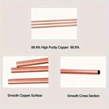 10根110毫米长铜管，外径5毫米，内径4毫米；2根250毫米长铜管，外径7毫米，内径6毫米，适用于DIY家居及户外庭院项目