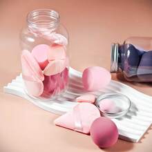 14 pezzi Set di spugnette per trucco e cuscinetti in velluto con contenitore, spugnette bagnate/asciutte multifunzione per liquidi, fondotinta, cipria, correttore, crema, economico, riempimento calze, trucco, accessori per il trucco, roba economica, regali, regali per donne, regali di Natale