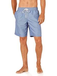 Essentials - Bañador de Secado rápido para Hombre - Patrón geométrico azul - Ver 13