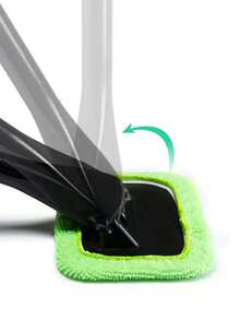 1pc Multifunctional Car Window Cleaning Brush, Windshield Cleaner Tool With Long Handle For Car Interior And Wiper - Black - View 3