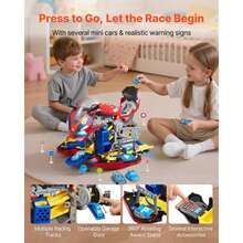 Motorcycle Engine Toy, 25 Pieces, Motorcycle Mechanic Toy With Removable Parts, Lights & Sounds, Simulated Riding & Track Racing, Kids Mechanic Workshop Set For Toddler 3 Years And Up, Red - Red - View 5