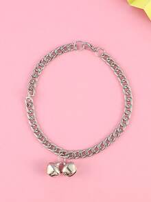 1件装猫狗铃铛项圈猫项圈可调节猫狗装饰项链尺寸狗狗猫咪颈带配饰儿童款，这款精致的猫狗铃铛项圈采用柔软材质，佩戴舒适。项圈上镶嵌着小巧精致的铃铛，发出清脆悦耳的声音，为宠物增添一抹可爱。 - 彩色 - 查看 8