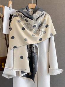 Gray Polka Dot Flower