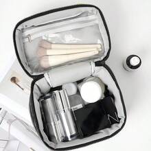 ZxssPr Puffy C Makeup Bag  Women Large Etic Bags Portable Of Tetry Bag Travel Make Up Organizer Bag Wit Andle BlackMakeup Bags - 黑色 - 查看 8