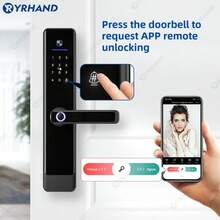YRHAND Mexico Local Fast cerraduras inteligente para puertas wifi or Ttlock door lock Home - H01pro 6070adjust - Ver 7