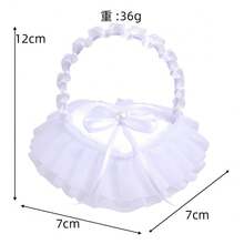 Satin Ring Box Wedding Ring Props Heart Shaped Rose Box With Handle Lace Ring Box - Multicolor - View 12