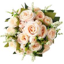 Wedding Rose Bouquet Lace Wedding Bouquet Artificial Elegant Preserved Flower Bouquet Valentine's Day Accessories - Multicolor - View 4