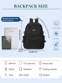 Ba lô laptop mới, phù hợp với máy tính xách tay 14-15.6 inch, unisex, nhẹ và bền, nhiều ngăn, dung tích lớn, lý tưởng cho sinh viên đại học, hoạt động ngoài trời, du lịch, leo núi, sử dụng hàng ngày, có ngăn đựng laptop, phù hợp cho công việc, kinh doanh và sinh viên, có 3 màu để lựa chọn. - Nhiều màu - Xem 4