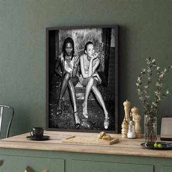 1pc Unframed Top Model Naomi Campbell Smoking Poster Prints Wall Art Fashion Girls Iconic Celebrity Canvas Painting For Home Decor